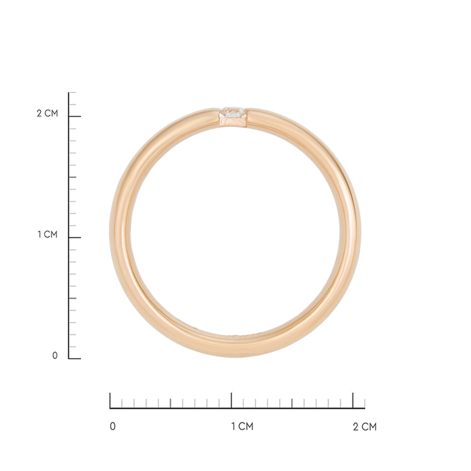 Кольцо из золота 585 пробы c бриллиантом, Л 4608 6291 за 51920