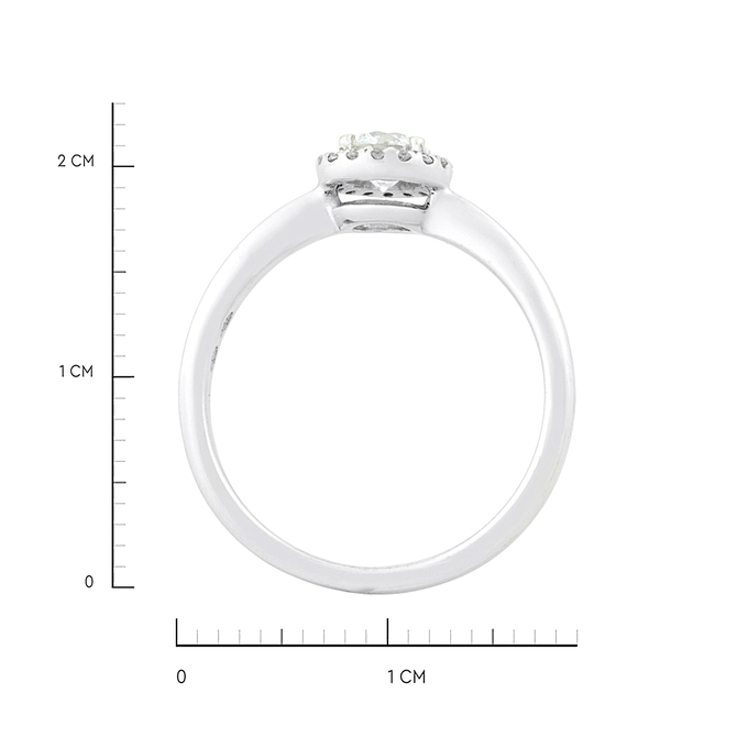 Кольцо из золота 585 пробы c бриллиантами