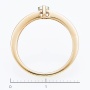 Кольцо из комбинированного золота 585 пробы c 1 бриллиантом Л29102313 фото 4