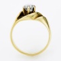 Кольцо из желтого золота 585 пробы c 1 бриллиантом Л32047439 фото 3
