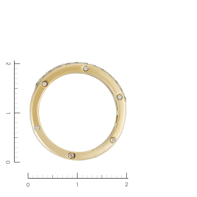 Кольцо из золота 585 пробы c 25 бриллиантами, Л 4806 9204 за 32750