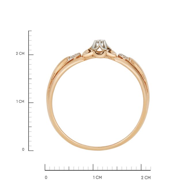 Кольцо из золота 585 пробы c бриллиантами, Л 2807 9080 за 29200