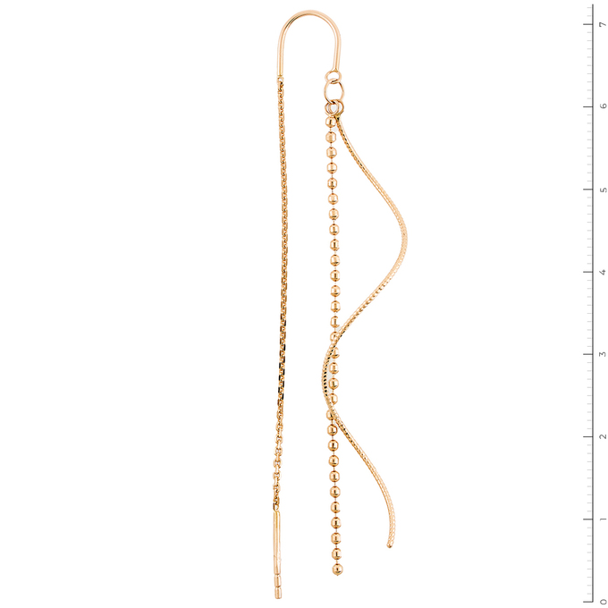 Серьги из красного золота 585 пробы