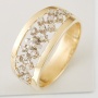 Кольцо из комбинированного золота 500 пробы c 19 бриллиантами 117672 фото 1