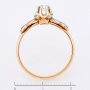 Кольцо из комбинированного золота 585 пробы c 3 бриллиантами Л32029005 фото 4