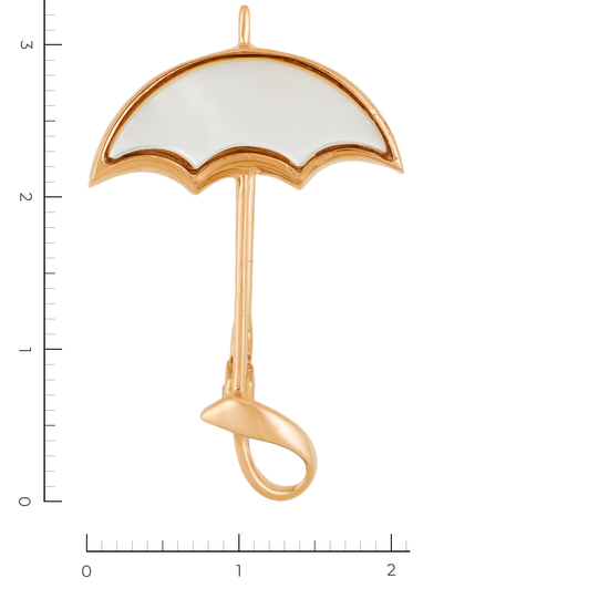 Брошь из красного золота 585 пробы c 1 перламутром, Л58044670 за 27280