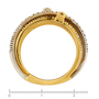 Кольцо из комбинированного золота 585 пробы c 139 бриллиантами Л28088544 фото 4