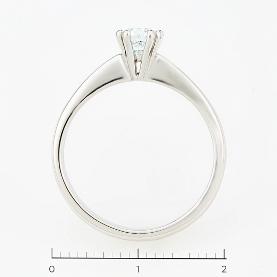 Кольцо из белого золота 750 пробы c 1 бриллиантом, Л23149147 за 179000