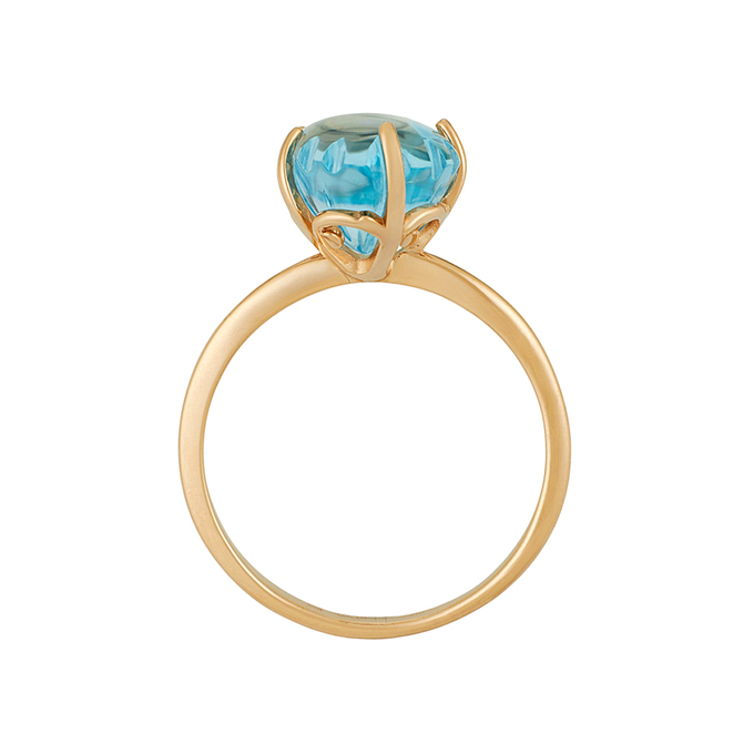 Кольцо из золота 585 пробы c топазом