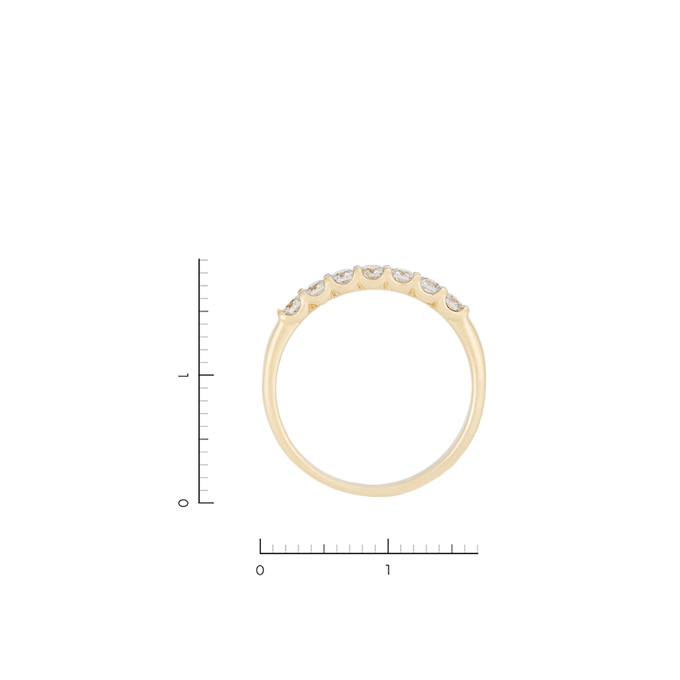 Кольцо из золота 585 пробы c 7 бриллиантами, Л 7500 5186 за 41600