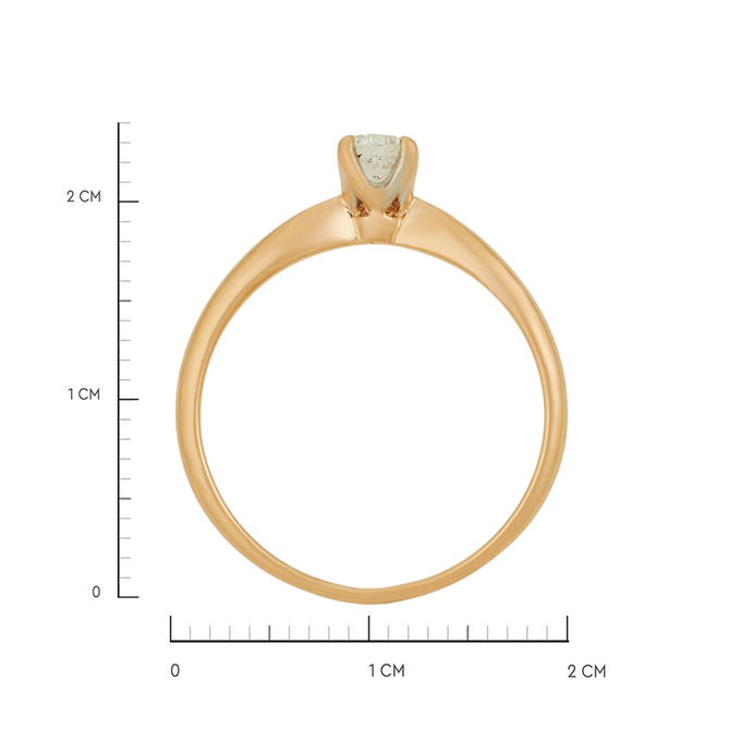 Кольцо из золота 585 пробы c бриллиантом, Л 2913 2147 за 37800