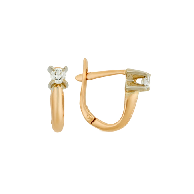Серьги из золота 585 пробы с бриллиантами, Л 6602 7855 за 66700