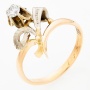 Кольцо из комбинированного золота 583 пробы c 1 бриллиантом Л39086704 фото 1