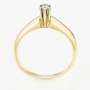 Кольцо из комбинированного золота 585 пробы c 1 бриллиантом Л23151806 фото 3