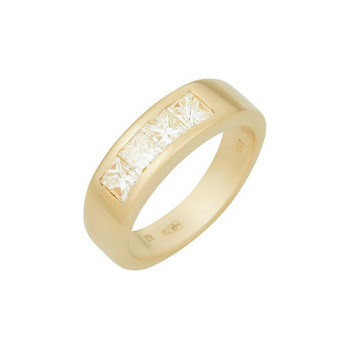 Кольцо из золота 750 пробы c бриллиантами