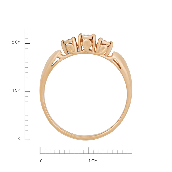 Кольцо из золота 585 пробы c бриллиантами, Л 3309 5906 за 23120