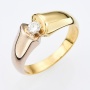 Кольцо из комбинированного золота 750 пробы c 1 бриллиантом Л46071633 фото 1