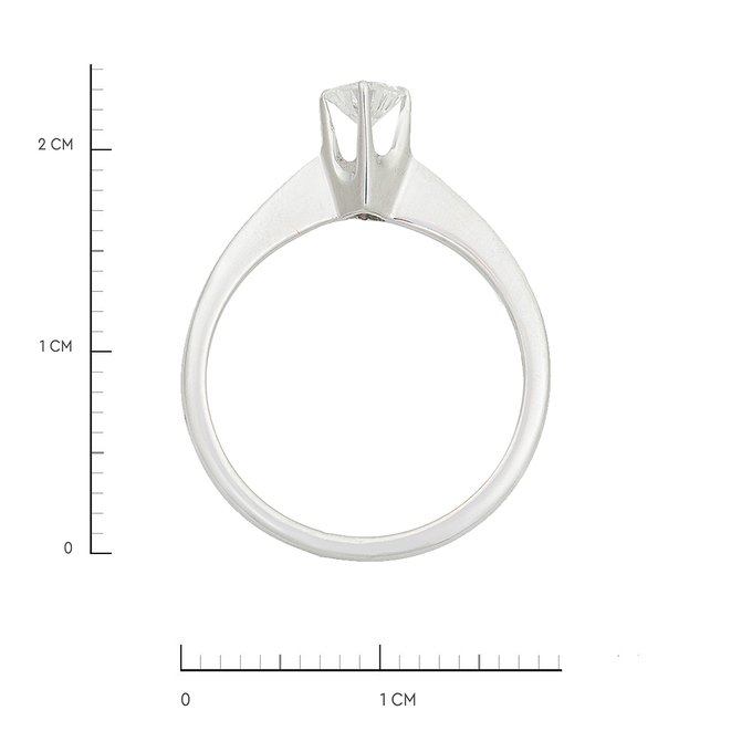 Кольцо из золота 750 пробы c бриллиантом, Л 5500 8970 за 65520