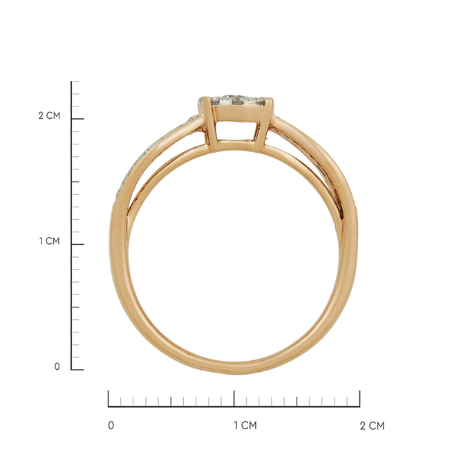 Кольцо из золота 585 пробы c бриллиантами, Л 6103 0457 за 37730