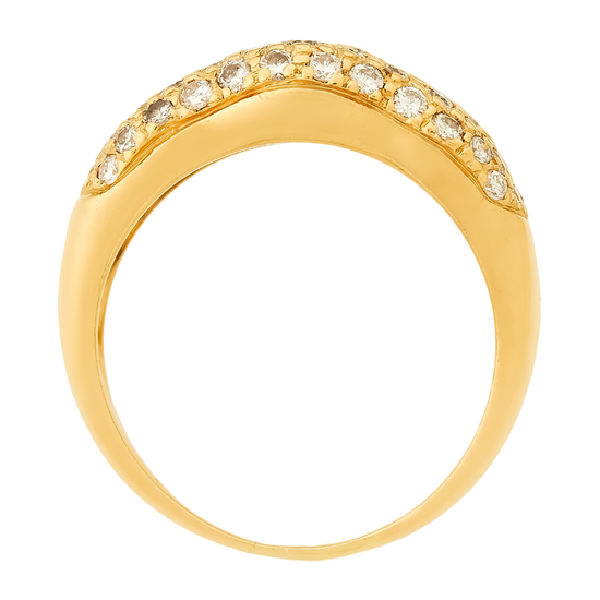 Кольцо из желтого золота 750 пробы c 67 бриллиантами, Л47092625 за 151200