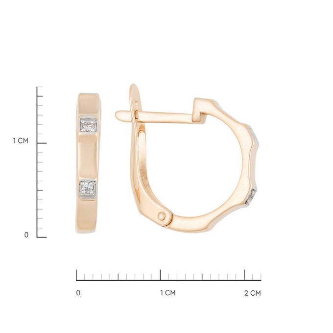 Серьги из золота 585 пробы c фианитами, К 0000 2918 за 22700