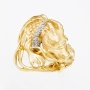 Кольцо из желтого золота 585 пробы c 5 бриллиантами Л57017888 фото 2