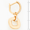 Серьги из красного золота 585 пробы c фианитами