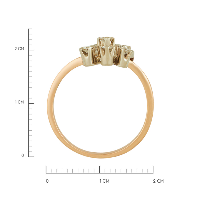 Кольцо из золота 585 пробы c бриллиантами, Л 2507 3027 за 57200