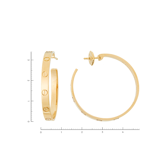 Серьги золото, 750, 4 к.,13,22 гр. (чистый вес 13,22 гр.) куплено в ЗУ Cartier