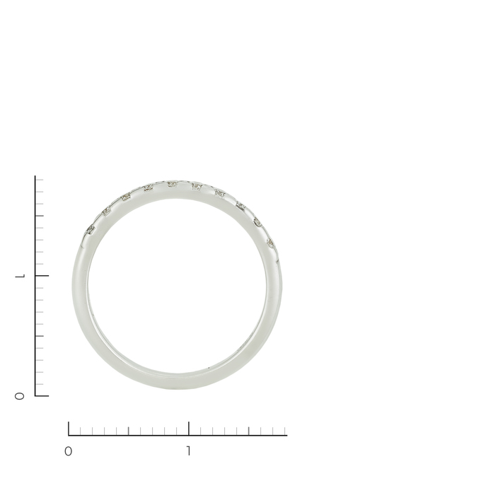 Кольцо из белого золота 585 пробы c 10 бриллиантами, Л 2809 5056 за 26250