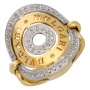 Кольцо из комбинированного золота 585 пробы c 51 упр. огр. бриллиантами 007444 фото 1