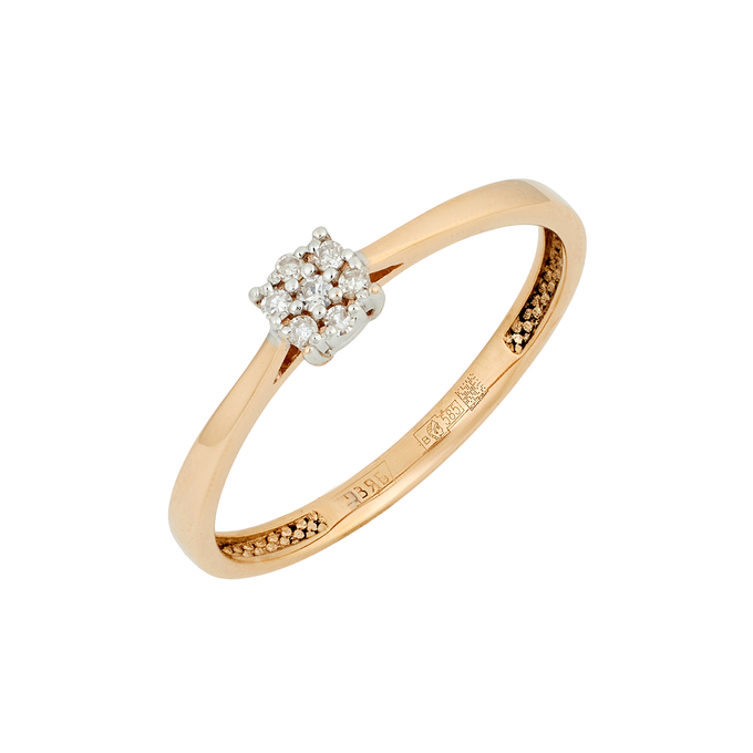Кольцо из золота 585 пробы с бриллиантами, Л 3507 2552 за 11100