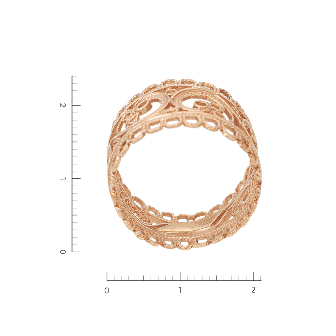 Кольцо из красного золота 585 пробы, Л 2414 3550 за 31500