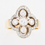 Кольцо из комбинированного золота 500 пробы c 37 бриллиантами 139741 фото 2