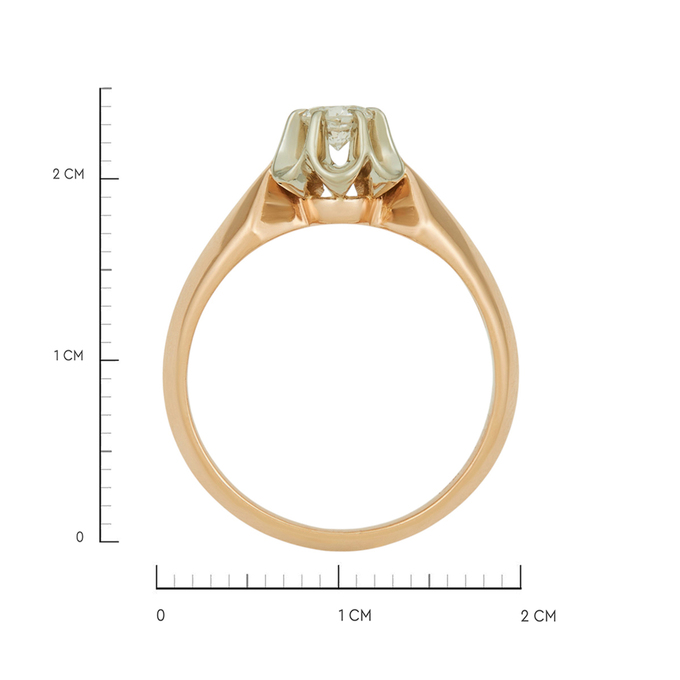 Кольцо из золота 583 пробы c бриллиантом, Л 4710 3157 за 45450