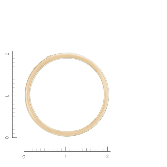 Кольцо из комбинированного золота 585 пробы c 1 бриллиантом, Л54051686 за 20250