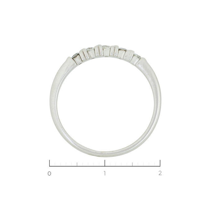 Кольцо из золота 585 пробы c 5 бриллиантами