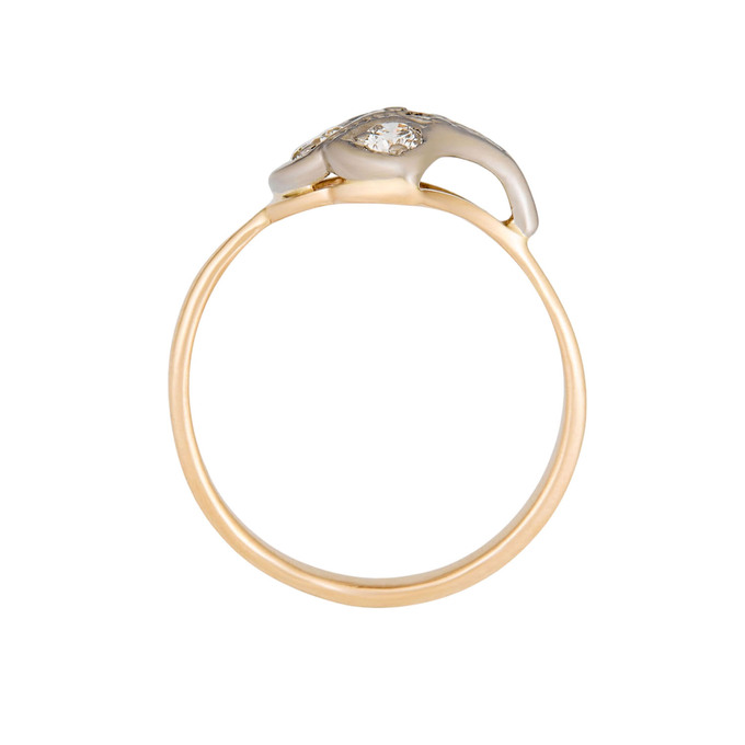 Кольцо из золота 583 пробы c бриллиантами, Л 2812 2326 за 55600