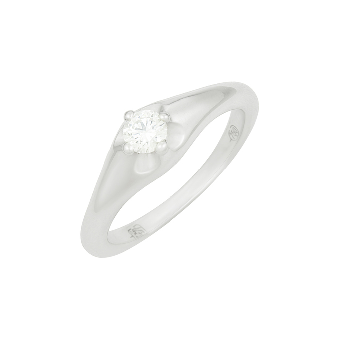 Кольцо из золота 585 пробы c бриллиантом