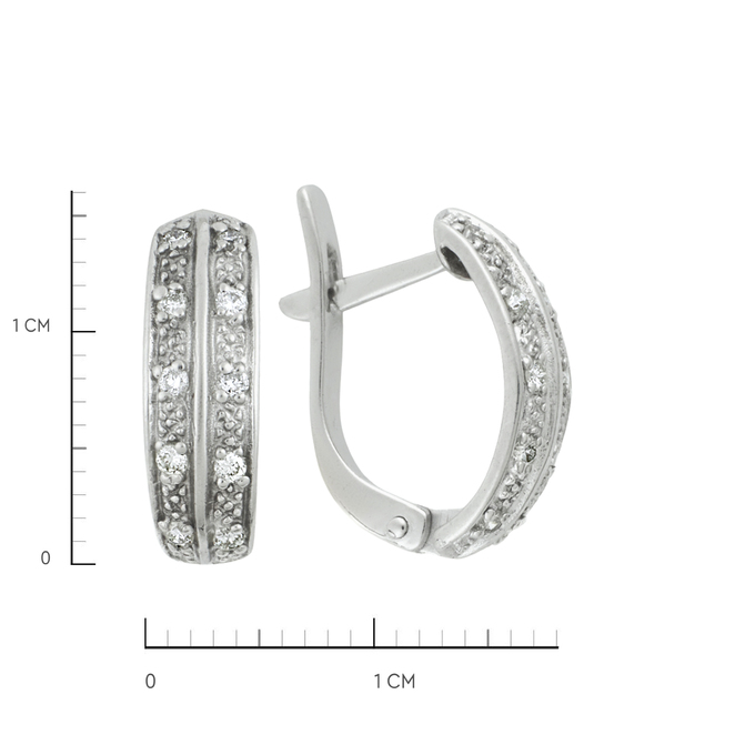 Серьги из золота 585 пробы c бриллиантами, Ц О007 2040 за 39040