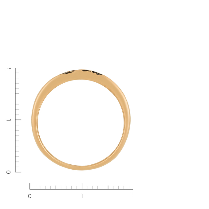 Кольцо из красного золота 585 пробы c 24 бриллиантами, Л 4708 3739 за 22750
