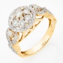 Кольцо из комбинированного золота 750 пробы c 65 бриллиантами Л46074977 фото 1