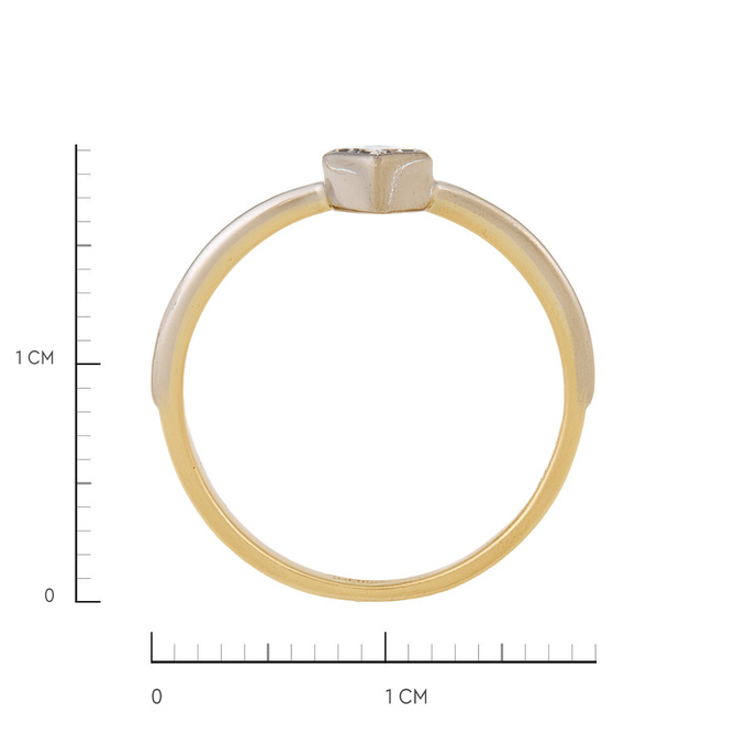 Кольцо из золота 750 пробы c бриллиантом, Л 2812 2623 за 46800