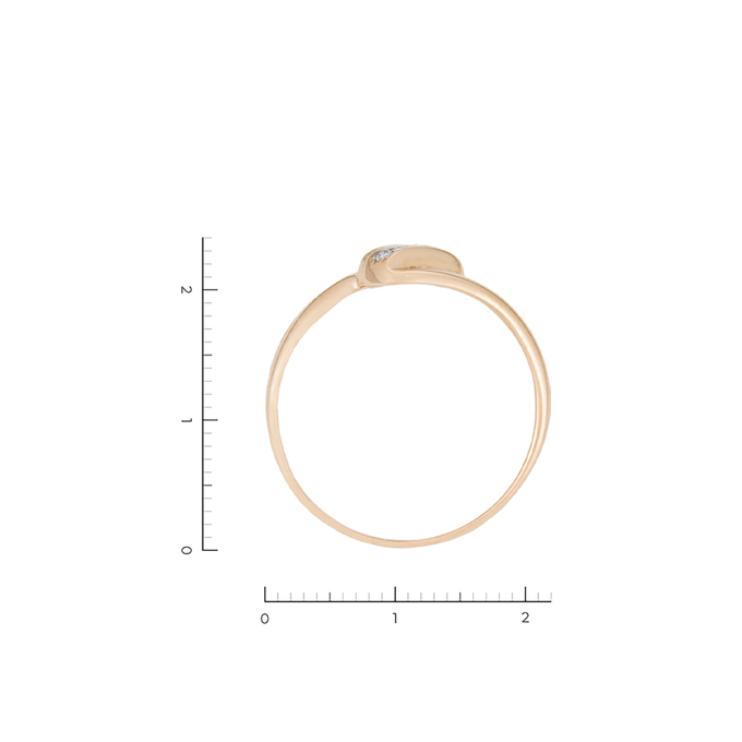 Кольцо из золота 585 пробы c 10 бриллиантами, Л 6302 3019 за 30320