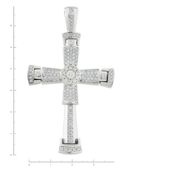 Подвеска из белого золота 585 пробы c 142 бриллиантами