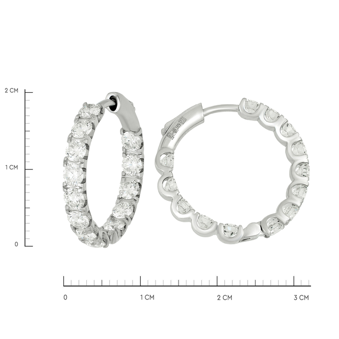 Серьги из золота 585 пробы с бриллиантами, Ц О007 6065 за 306000