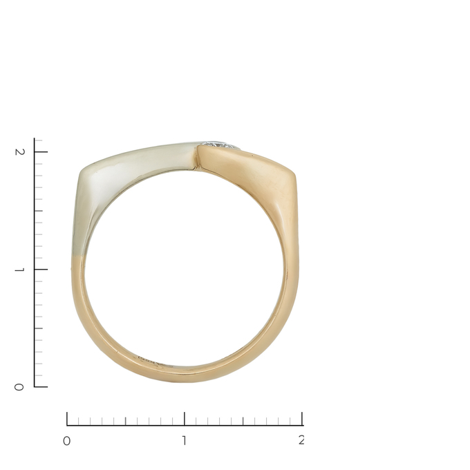 Кольцо из золота 585 пробы c 1 бриллиантом, Л 6201 6442 за 28800