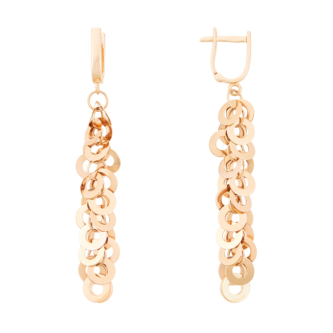 Серьги из красного золота 585 пробы