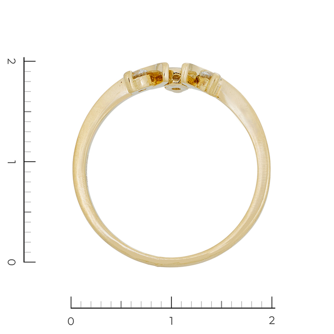 Кольцо из золота 750 пробы c 3 бриллиантами, Л 2912 5799 за 36720