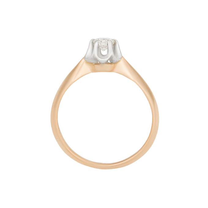 Кольцо из золота 583 пробы c бриллиантом, Л 2415 2950 за 153520